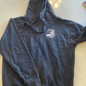 Black graphic hooded sweatshirt